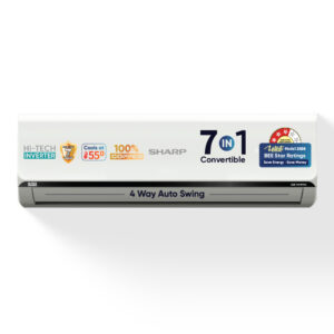 Sharp Reiryou 2 Ton 3 Star inverter split AC AH-SI24V3B-SCN, 7 in 1 convertible