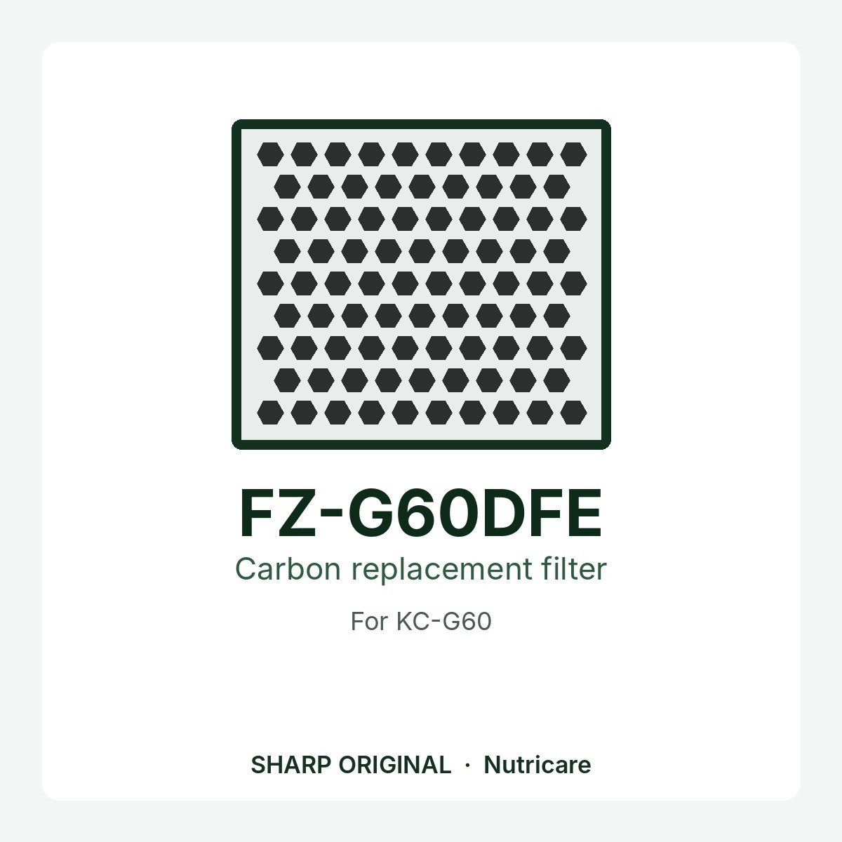 Sharp FZ-G60DFE Carbon Replacement Filter image 1