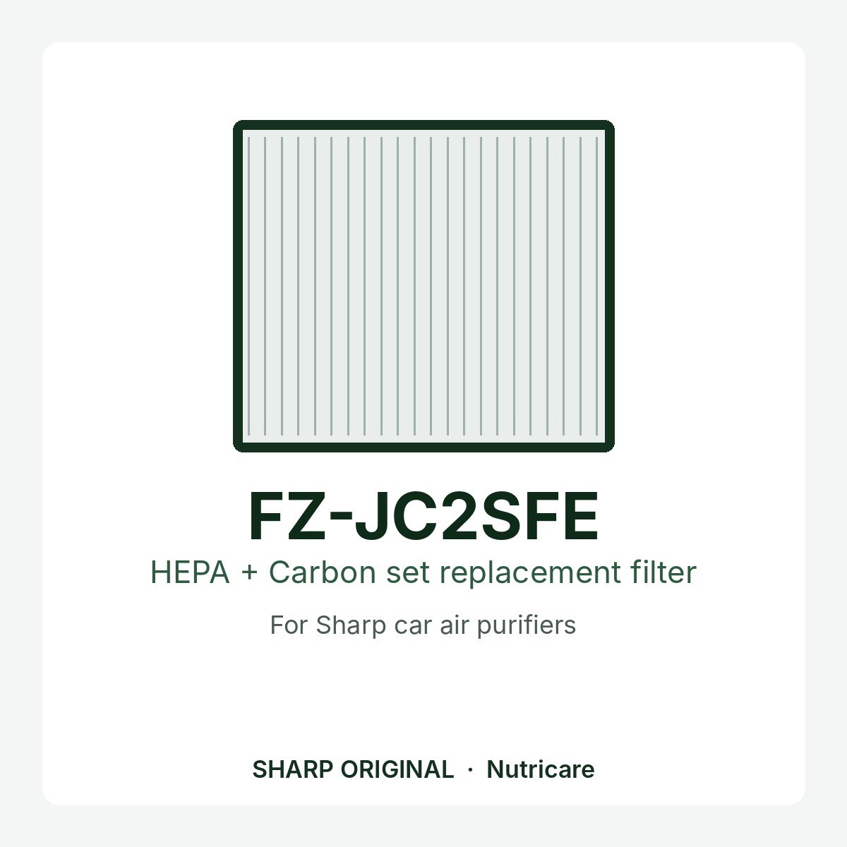 Sharp FZ-JC2SFE HEPA + Carbon Filter Set image 1