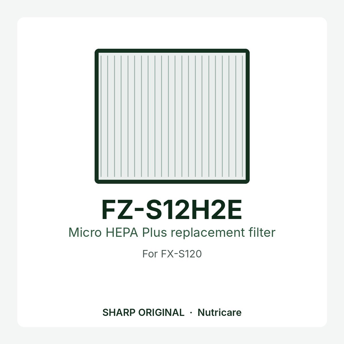Sharp FZ-S12H2E Micro HEPA Plus Replacement Filter image 1